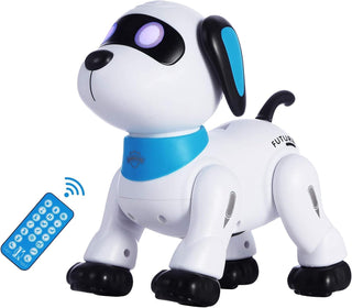 yiman Remote Control Robot Dog Toy, Programmable Interactive & Smart Dancing Robots for Kids 5 and up, RC Stunt Toy Dog with Sound LED Eyes, Electronic Pets Toys Robotic Dogs for Kids Gifts