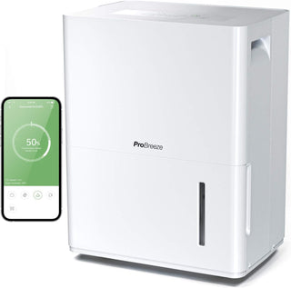 Pro Breeze 30L/Day Dehumidifier - Smart Compressor Dehumidifier with App, Wi-Fi, Continuous Drainage, 4L Water Tank, 24h Timer & Auto Defrost, Mould Remover & Moisture Absorber for Home & Bathroom