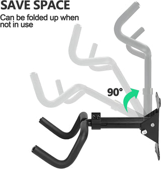 Bike Wall Mount Bike Storage Rack - Foldable - Length and Angle Adjustable - Horizontal Bicycle Rack for Garage,Indoor,Home,Road Bikes,Mountain Bikes,Hybrid Bikes with Screws