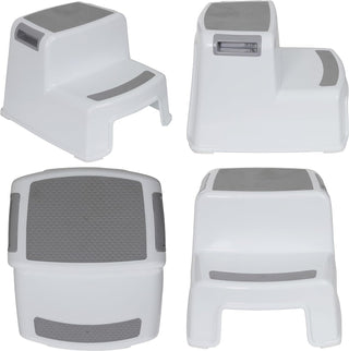 McMola 2 Step Stool for Toddlers Non Slip Sturdy Double Step Up For Kids Safe Toddler Loo Potty Toilet Training in The Bathroom Kitchen and Home