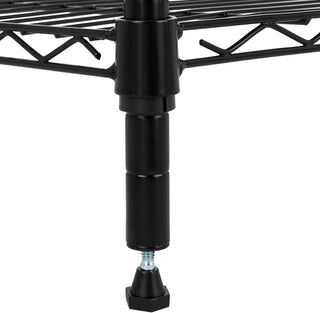 Amazon Basics 3-Shelf Adjustable, Heavy Duty Storage Shelving Unit (113.3 kilograms loading capacity per shelf), Steel Organizer Wire Rack, Black, 58.9 x 34 x 193.5 centimeters