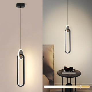 YT YATAI LIGHTING Modern LED Pendant Light for Bedroom and Living Room, Small Single Mini Bedside Pendant Stylish Adjustable Height and 3 Color Temperature