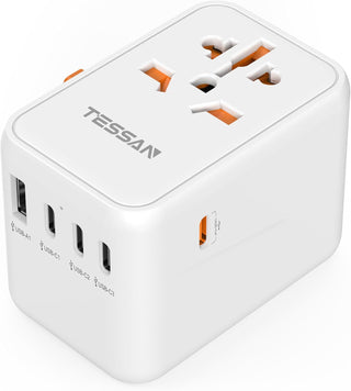 TESSAN Universal Adapter, Worldwide Travel Plug Adaptor with 2 USB A and 3 USB C Ports, International Travel Adapter for EU, UK, USA, AU, Power Socket Charger for Multi Countries