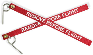 MAUHOSO Remove Before Flight Key Chain,Government Issue Military Surplus Red/White Key Ring USA air force Military