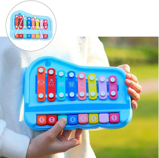 SP Toys SPT 2 in 1 Piano Xylophone Kids Toddler Musical Instruments Early Educational Key Scales Hammering Pounding for Preschool Toddlers Birthday Gift (BLUE)