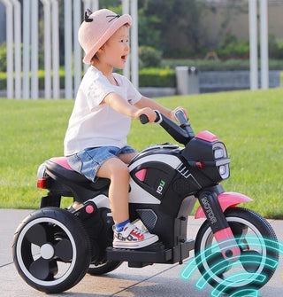 NTECH New Model Children Ride on Toy With Music Light 3 Wheels Rechargeable Battery Car Baby Motorbike 2-7year Boy & Girl Can Sit In Toy Car Scooter Kids Electric Motorcycle (Green)