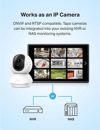 Tapo TP-Link Pan/Tilt Security Camera for Baby Monitor, Pet Camera w/Motion Detection, 1080P, 2-Way Audio, Night Vision, Cloud & SD Card Storage, Works with Alexa & Google Home ( C200)
