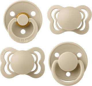 Bibs Pacifier Size 1 - Baby 0-6M (2pcs) - Ivory/Blush