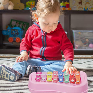 SP Toys SPT 2 in 1 Piano Xylophone Kids Toddler Musical Instruments Early Educational Key Scales Hammering Pounding for Preschool Toddlers Birthday Gift (BLUE)