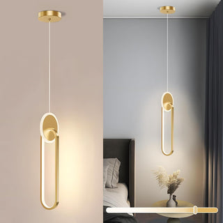 YT YATAI LIGHTING Modern LED Pendant Light for Bedroom and Living Room, Small Single Mini Bedside Pendant Stylish Adjustable Height and 3 Color Temperature