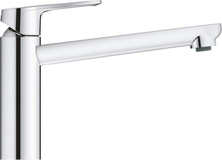 GROHE BauEdge Single Lever Sink Mixer | Kitchen Fixtures | Kitchen Faucet With High Spout | Swivel Area 360˚ |Easy Installation | 31367001