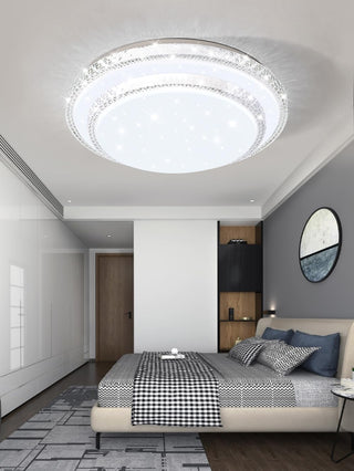 HUA QIANG WANG LED Flush Mount Ceiling Light,60W 3-Color Changeable Ceiling Lamp,Round Modern Ceiling Lighting Fixture for Living Room Dining Room Bedroom Kitchen Island(40cm)