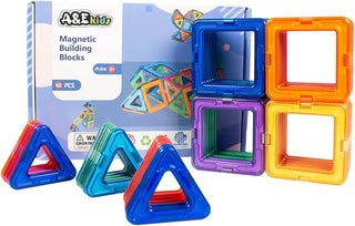 A&E Kids 40 pcs magnetic building blocks large Big jumbo Mega Bricks construction educational Multi color block brick Assemble BPA Free toy set safe for مكعبات اطفال العاب