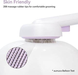 aumuca Cat Brush for Shedding and Grooming, Self Cleaning Slicker Brush for Short or Long Haired Cats, Pet Dog Hair Brush for Puppy Kitten Massage Removes Loose Undercoat, Mats, Tangled Hair, Shed Fur