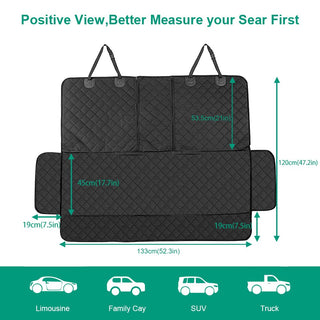 GSODC Dog Car Seat Cover for Back Seat Cover for Kids（1 Pack） with Dog Seat Belt Non Stick Fur Car Seat Protector for Dogs Nonslip Water Proof Durable Dog Car Seat Cover for Truck SUV 1, Black