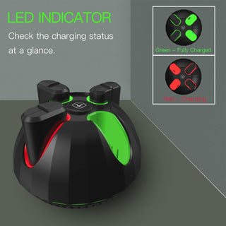 4 x 1100mAh Rechargeable Controller Battery Packs Compatible with Xbox Series X/Xbox Series S/Xbox One/Xbox One S/X/Elite Controller, 4 Slot Battery Station and Charging Station for Controllers