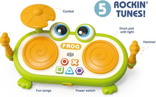 AM ANNA Baby Musical Instruments Toys 1 Year Old,Frog Baby Drum Set 6 to 12 Months, Toddler Instruments Musical Toys Birthday Gifts for Infant Baby Toys 6 9 12 18 24 Month Boys and Girls Green