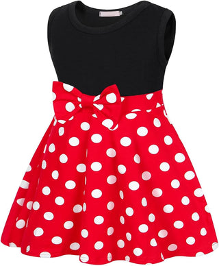 WonderBabe Girl Costume Polka Dots Tulle Tutu Dresses Princess Fancy Dress Up Halloween Birthday Party Dress with Ears Headband