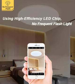 HUA QIANG WANG 3-Color Round LED Ceiling Light Fixture Modern Simple Ultra-thin White Flush Mount Ceiling Lamp for Bedroom Living Room Dining Room Kitchen Island Hallway(40cm)