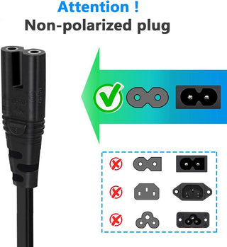 UXWEN UK 1.5M Figure 8 IEC C7 Power Lead Cord for Xbox One, Xbox S, Samsung LG Philips Toshiba Sony PS4 PS5 Sharp Panasonic LED Flat TV Printer Sky box, Sky Plus+ HD