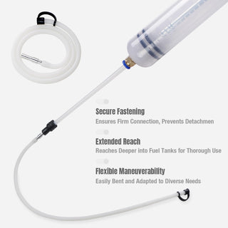 Thorstone Automotive Fluid Extractor Pump, Oil Change Syringe with Hose, Manual Fuel Suction & Filler, Fluid Oil Change Evacuator (7 Oz./0.21 Qt./200 CC)