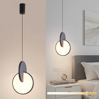 YT YATAI LIGHTING Modern Black LED Pendant Light, Minimalist Small Single Mini Pendant Light for Kitchen Island, Bedroom, Bedside, Adjustable 3 Color Light