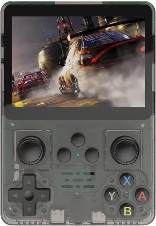 QuantumG - R35S Retro Handheld Game Console with 3.5 Inch IPS HD Display, Linux System, 64GB Inbuilt Games – Compact Pocket Video Game (Black)