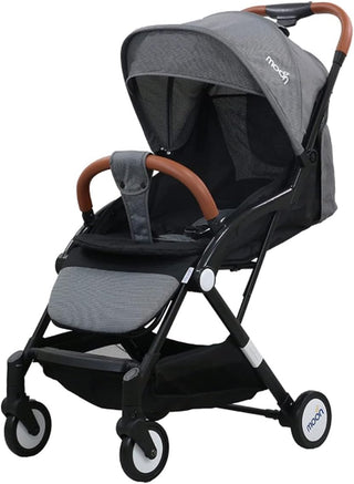 MOON Ritzi Light Weight Travel Cabin Stroller/Pushchair for Baby/Kids/Toddler from 0 Months+ Upto 15 kg, Black/Blue Dots