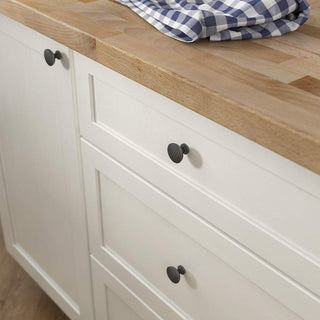 Franklin Brass Flat Top Round Kitchen Cabinet Knobs or Drawer Knobs 1-3/16" (30mm), 10-Pack Warm Chestnut Cabinet Hardware P29523K-WCN-B