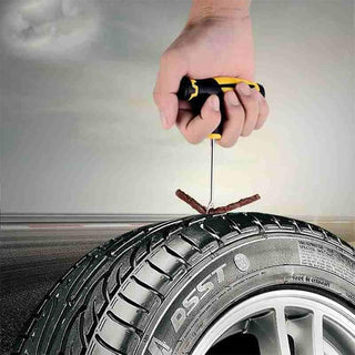Universal Tire Repair Kit | 15 Piece Value Pack | Fix Punctures and Plug Flats | Ideal for Cars, Trucks, Motorcycle, ATV, Jeeps, Off Road Vehicles, RV, Tractors