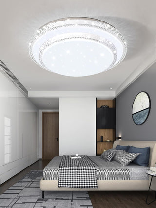 HUA QIANG WANG LED Flush Mount Ceiling Light,60W 3-Color Changeable Ceiling Lamp,Round Modern Ceiling Lighting Fixture for Living Room Dining Room Bedroom Kitchen Island(40cm)