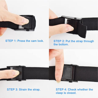 Joyzzz Tie Down Straps, 2 Pack Heavy Duty Lashing Straps Adjustable Cam Buckle Tensioning Belts, 3m X 25mm Direct Ratchet Lashing Straps for Motorcycle, Cargo, Trucks,Trailer, Luggage (Black)