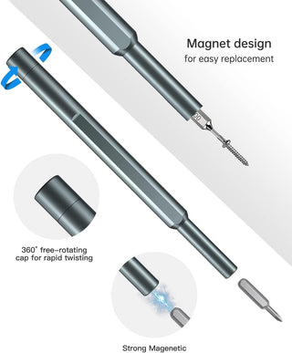 Anspect Precision Screwdriver Set, 24 in 1 Mini Screwdriver, Magnetic Driver Bits Set, Set, S2 Alloy Steel Pocket Manual Screwdriver Tool Set, Repair Tool Kit