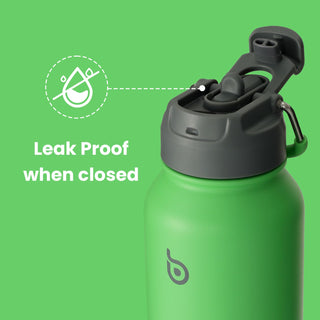 bottlebottle BOTTLE BOTTLE 32oz Insulated Water Bottle Stainless Steel Sport Water Bottle with Straw Dual-use Lid Design for Gym with Pill Box (green)