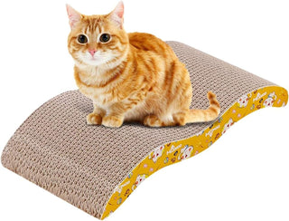 Mumoo Bear Cat Scratching Board Lounger Sofa Bed, Reversible Pads - Premium Cardboard Construction
