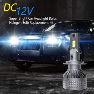 DZG H8 H9 H11 LED Headlight Bulbs 6500K Super Bright LED Bulb High Low Beam Halogen Replacement LED Headlights Conversion Kit, 2 Pack