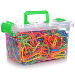 Playmate 500 PCS Smart Sticks Building Toy Building Blocks Different Shape Educational Construction Engineering Set 3D Puzzle, Interlocking Creative Connecting Kit