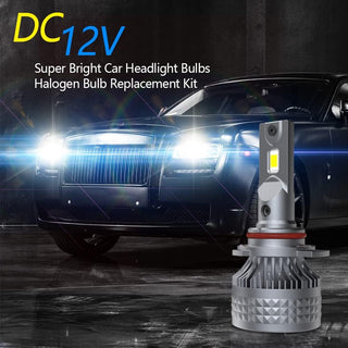 DZG H8 H9 H11 LED Headlight Bulbs 6500K Super Bright LED Bulb High Low Beam Halogen Replacement LED Headlights Conversion Kit, 2 Pack