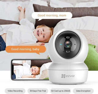 EZVIZ C6N Security Camera, 1080p CCTV Camera for Home, Wifi Indoor 360 Camera, Baby Monitor Surveillance Camera with Motion Detection, Smart Tracking, Two-Way Audio, Night Vision, Works With Alexa