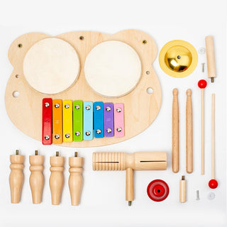 AquaFalcon Kids Drum Set, Baby Musical Instruments Toys for Toddlers, 7 in 1 Wooden Xylophone Toddler Drum Set Percussion Instruments Musical Toys Birthday Gifts for Children Boys and Girls