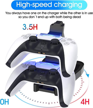 eWINNER Controller Charger Dock LED Dual USB PS4 Charging Stand Station Cradle for Sony Playstation 4 PS4 / PS4 Pro /PS4 Slim Controller