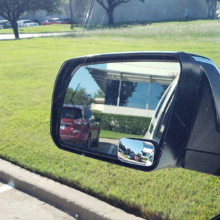 Ampper Blind Spot, 2" Round HD Glass Convex Rear View Mirror | Car | Pack of 2