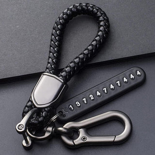 YIGNI Car Keychain Accessories with Key Ring & Anti-Lost D-Ring Key Chain Holder Clip for Men and Women, â€‹Metal Keychain Car Fob, Black