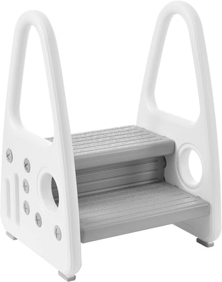 McMola 2 Step Stool for Toddlers Non Slip Sturdy Double Step Up For Kids Safe Toddler Loo Potty Toilet Training in The Bathroom Kitchen and Home