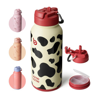 bottlebottle BOTTLE BOTTLE 32oz Insulated Water Bottle Stainless Steel Sport Water Bottle with Straw Dual-use Lid Design for Gym with Pill Box (green)