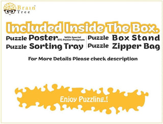 BRAIN TREE Amsterdam 1000 Piece Puzzles for Adults Kids 12+ Unique Puzzles 4 Puzzle Sorting Trays, Droplet Technology for Anti Glare & Soft Touch 27.5Lx19.5W Inch