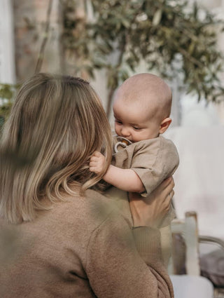 Bibs Pacifier Size 1 - Baby 0-6M (2pcs) - Ivory/Blush