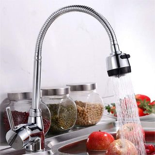 Fesap8DuOh Kitchen 360 Degree Swivel Mixer Tap Bath Wash Basin Water Solid Copper Faucet - Silver