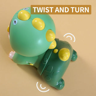 ECVV Baby Crawling Musical Toy Dinosaur Shape Sounds & Light Crawling Toys Tummy Time Learning Educational Toy for Toddlers (Pink)