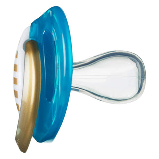 Tommee Tippee Moda Soothers, Symmetrical Orthodontic Design, BPA-Free Silicone Baglet, Includes Steriliser Box, 6-18m, Pack of 2 Dummies